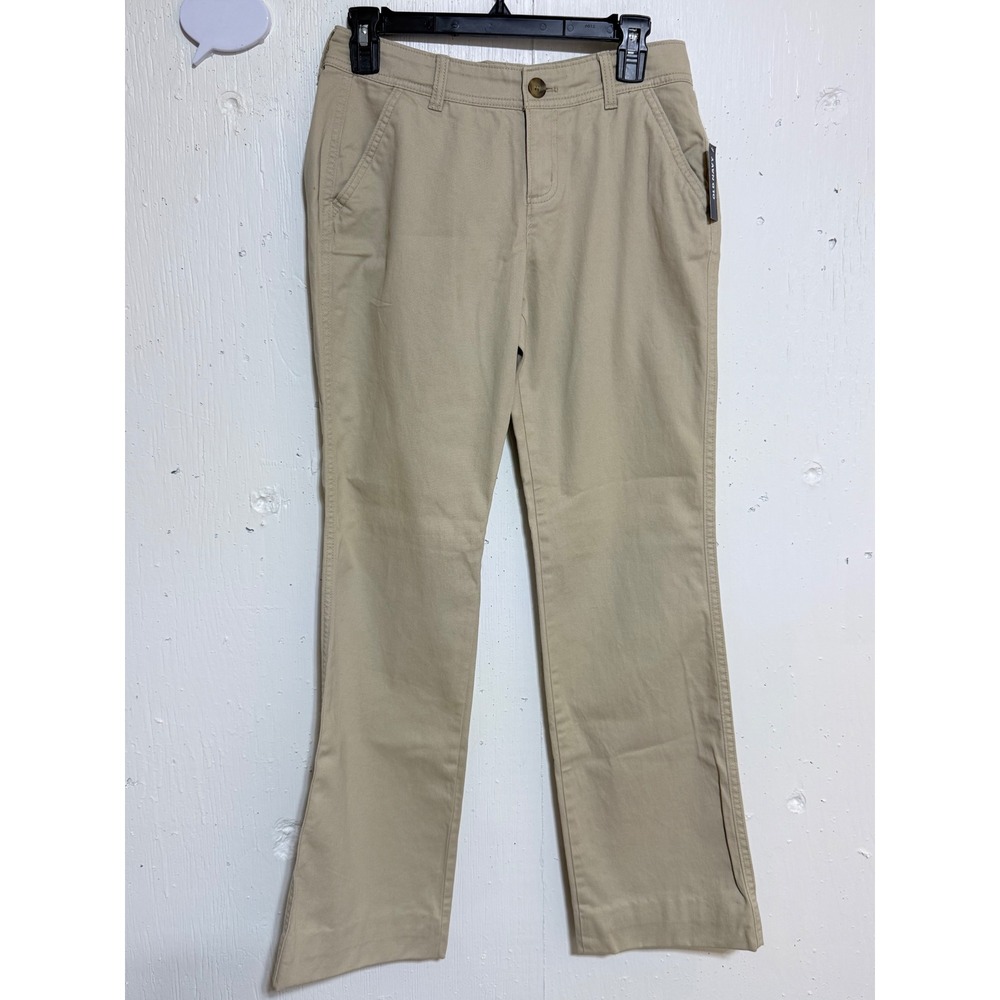 Old Navy The Flirt Khaki Pants Tan Bootcut Cotton Blend Size 2 Long NEW